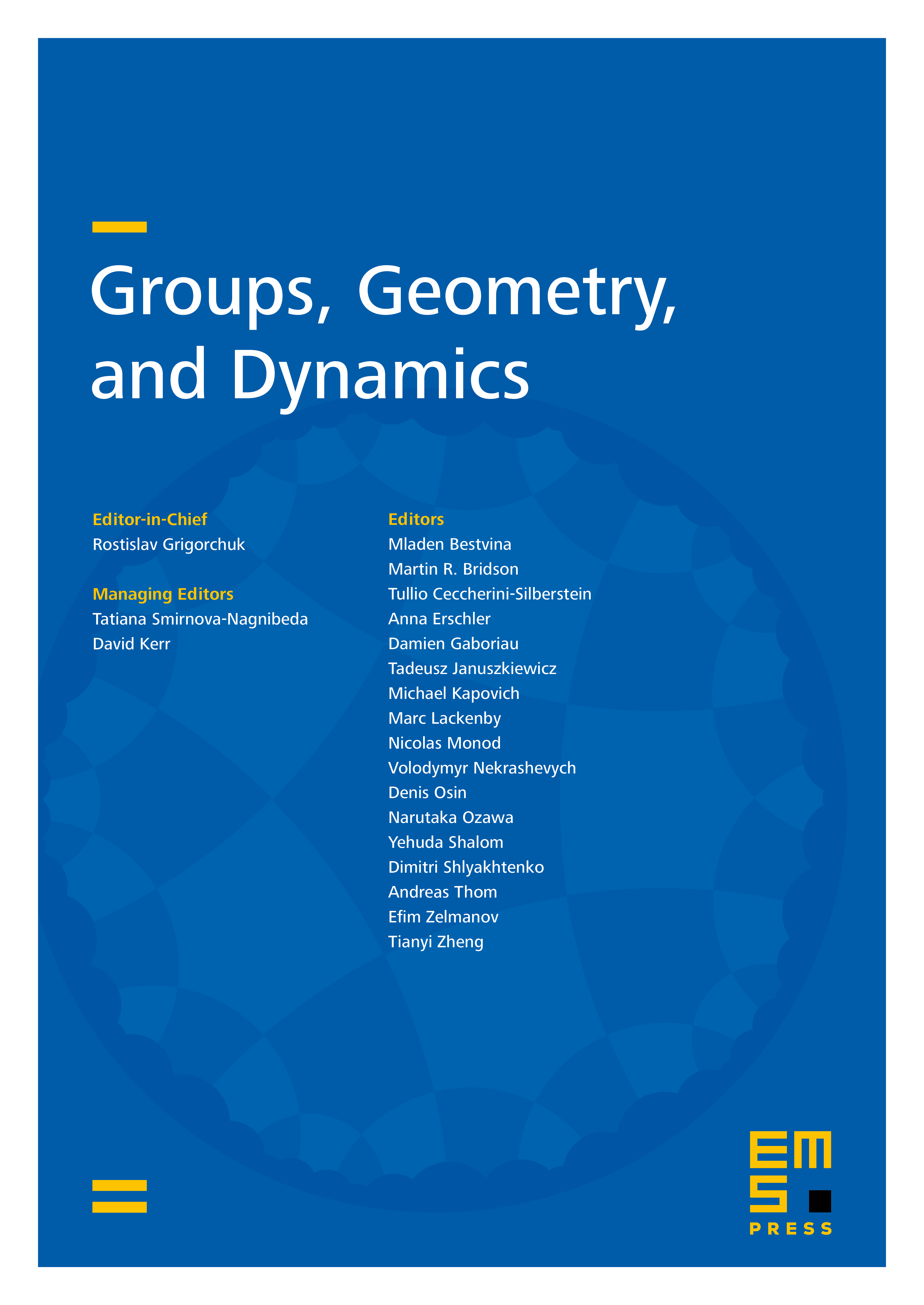 Volume 18, No. 1 (2024)| Groups, Geometry, and Dynamics | EMS Press